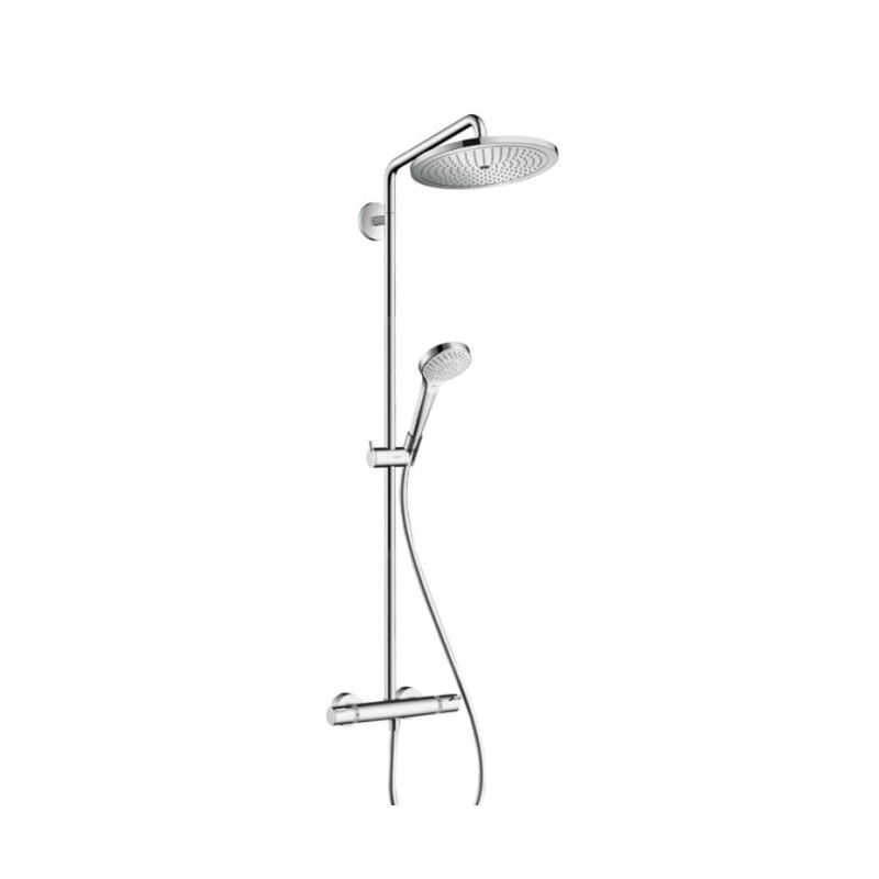 Hansgrohe dušas sistēma ar EcoSmart termostatu Croma Select 280 Air 1jet/Croma Select S Multi, hroms