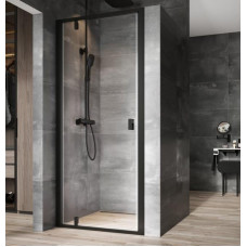 Ravak dušas durvis NDOP1, 900 mm, h=1950, melns/caurspīdīgs stikls