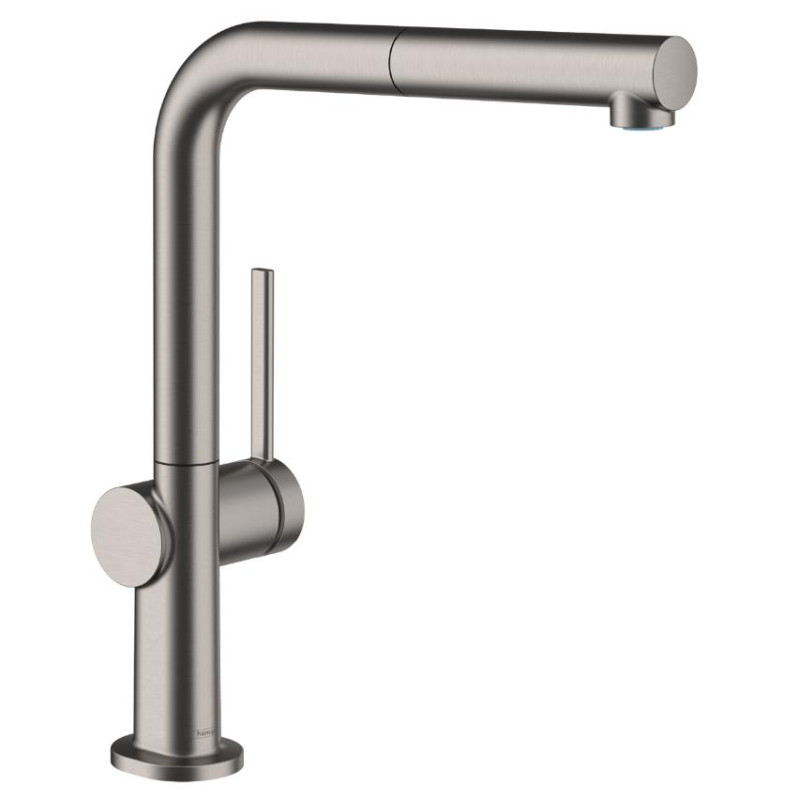 Hansgrohe virtuves izlietnes maisītājs ar izvelkamu dušu Talis M54 270 1jet, brushed black chrome