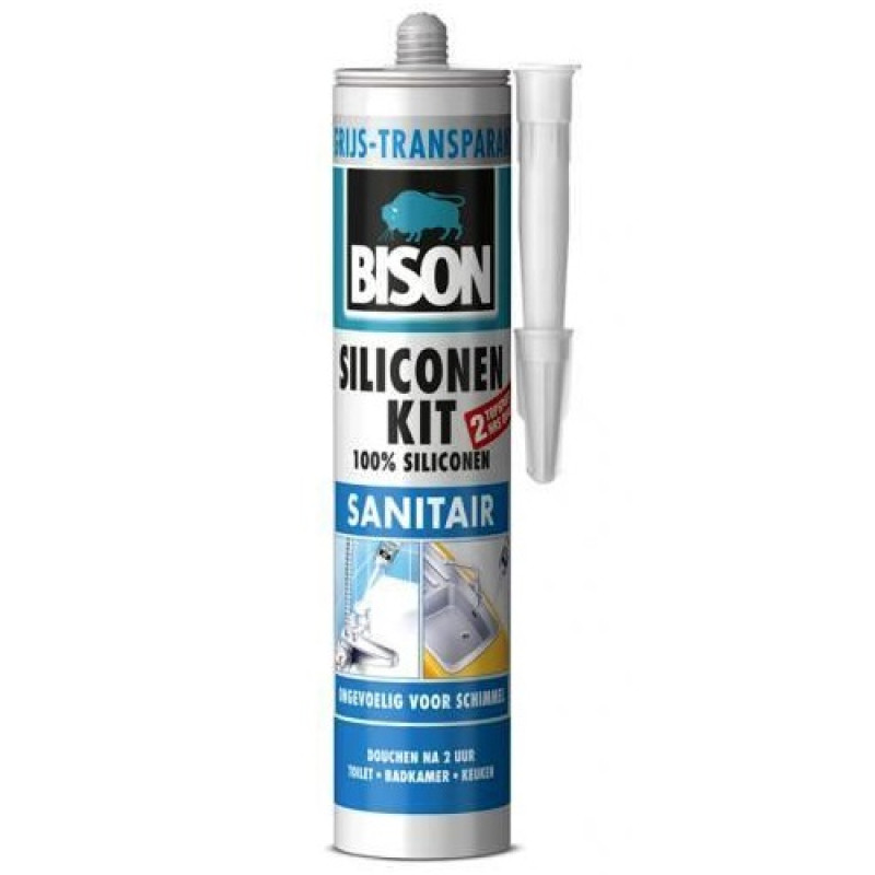 Bison hermētiķis, sanitārais, caurspīdīgs, 280 ml