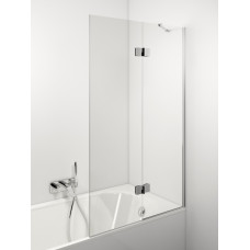 Stikla Serviss vannas siena Laila Plus, 800 mm, h=1500, hroms/caurspīdīgs stikls