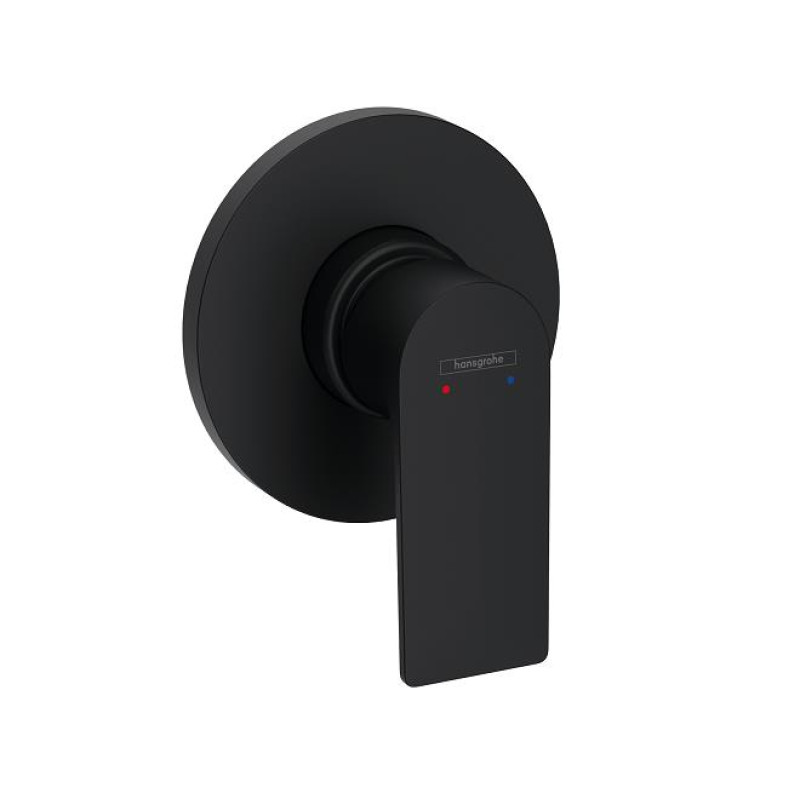 Hansgrohe iebūvējamā dušas maisītāja Rebris E virsapmetuma daļa, matēta melna