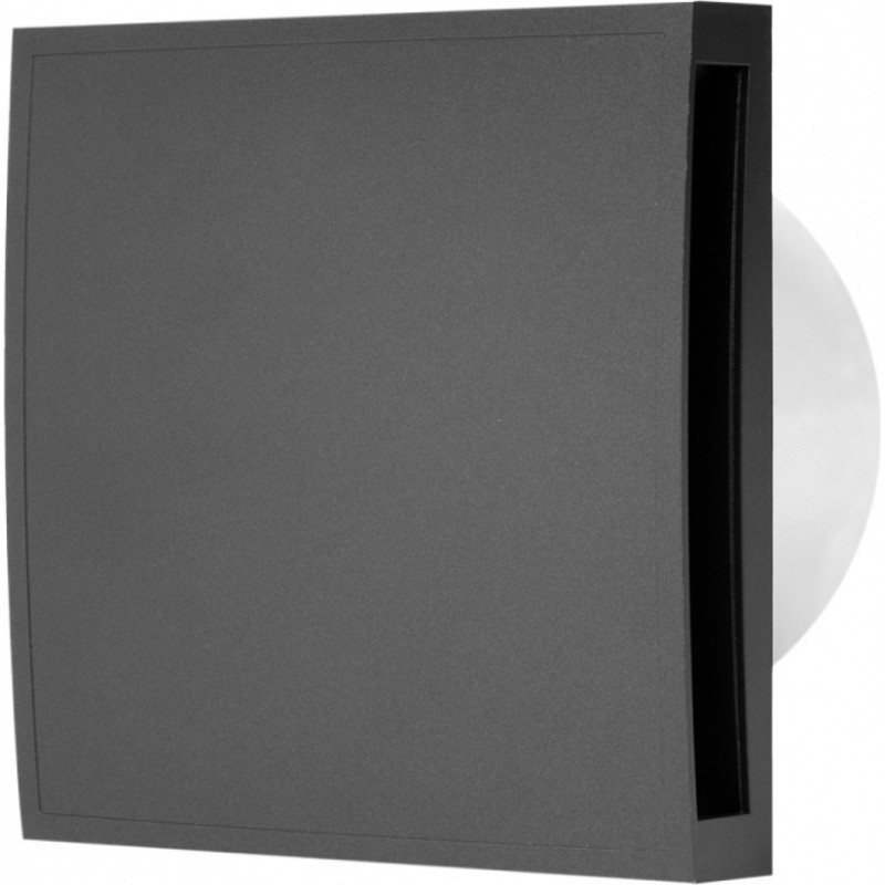 Europlast elektroventilators E-EXTRA, Ø125mm ar noslēgvāku, taimeri, antracīts