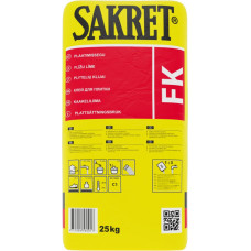 Sakret FK Flīžu līme, balta (C1), 25kg