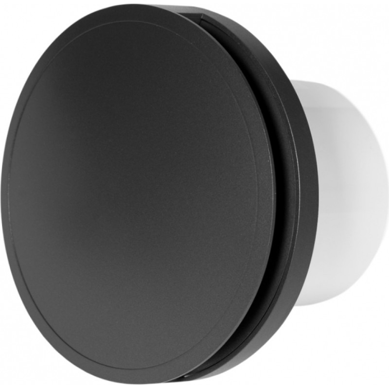 Europlast elektroventilators, apaļš E-EXTRA, Ø100mm ar noslēgvāku, lodīšu gultni, antracīts