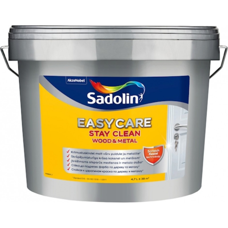 Sadolin Easycare Wood & Metal Krāsa koka un metāla virsmām 4.7L