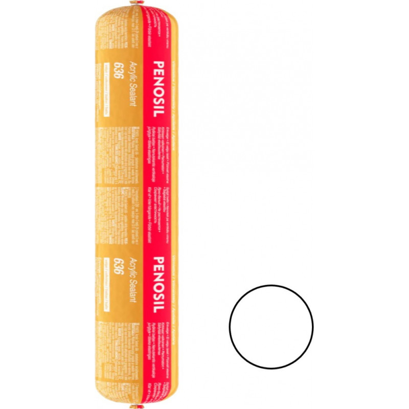 Penosil Acrylic Sealant 636 Krāsojams akrila hermētiķis 600ml, balts