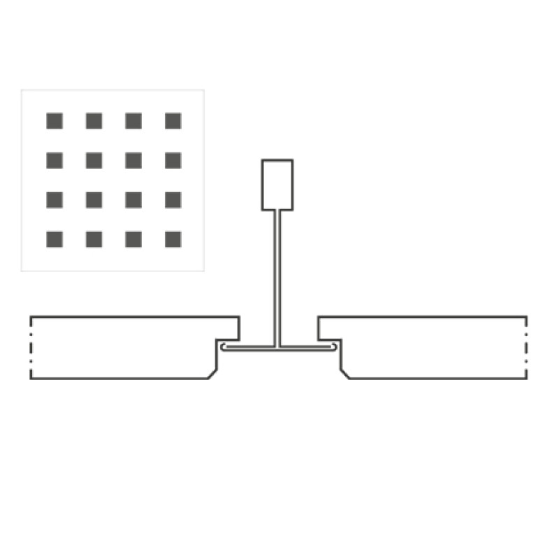 Knauf Danoline Belgravia akustiskie, ģipša, piekaramie griesti 12.5x600x600mm E, S24, Q1