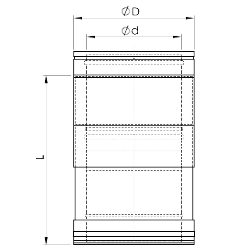 Almeva Regulējama apaļa caurule 310-400mm DW25/150 - gab.