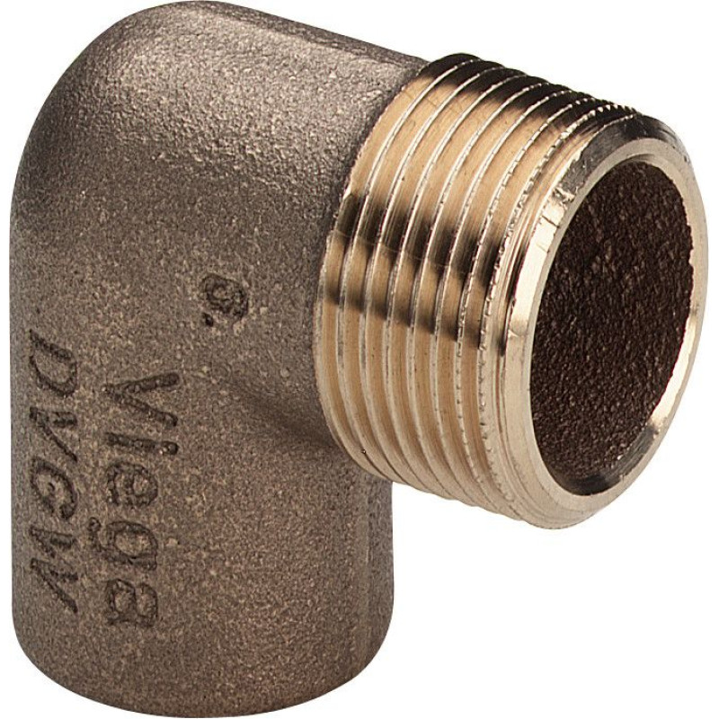 Viega Pārejas leņķis 90°, ārējā vītne, 15mm x1/2 collas