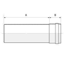 Almeva PL caurule ar uzmavu 200mm, DN80 - gab.