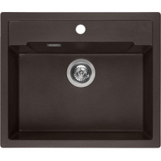 Reginox virtuves izlietne Amsterdam 54 Tapwing, viena bļoda, 600x510 mm, dark chocolate