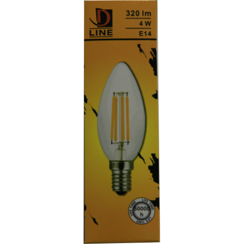 D Line LED spuldze 4W E14 320lm 2700k D Line
