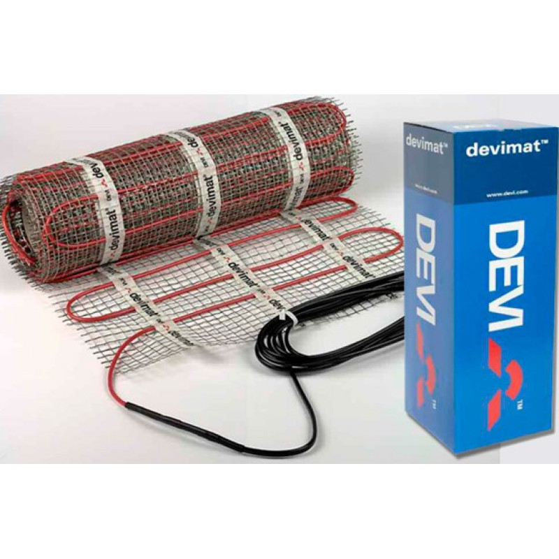 Devi DTIR 1500W, 0.5x20 m, 150Wm2, /10m2, divdzīslu paklājs + gofra