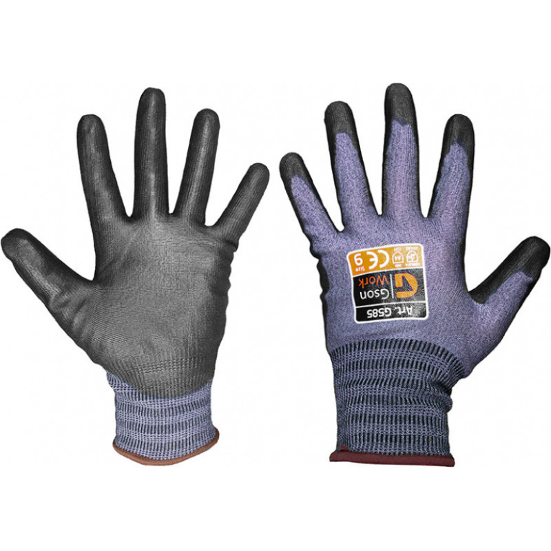 Gson Cimdi ar palielinātu sagriešanas izturību PU plauksta izm 10