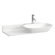 Laufen izlietne Ino, 900 mm, bļoda labā pusē, balta SaphirKeramik