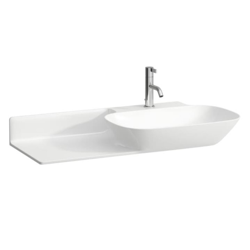 Laufen izlietne Ino, 900 mm, bļoda labā pusē, balta SaphirKeramik