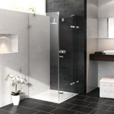 Huppe dušas stūris Enjoy pure, 700-1200x300-1200 mm, h=1600-2000, labā puse, hroms/caurspīdīgs stikls AP