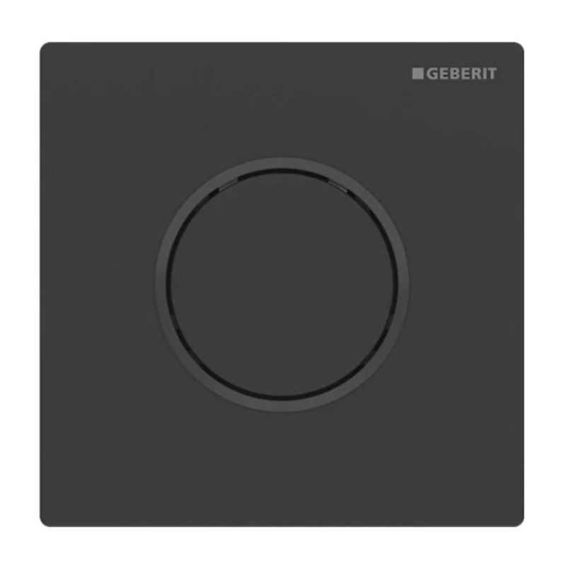 Geberit taustiņš pisuāram 10.tipa, 130x130 mm, matēts melns ar “easy-to-clean” pārklājumu/melns