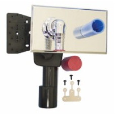 H&L iebūvējams veļas mašīnas sifons ECO, d=40/50 mm, ar dekoratīvo plāksni, plastmasa, melns/hroms