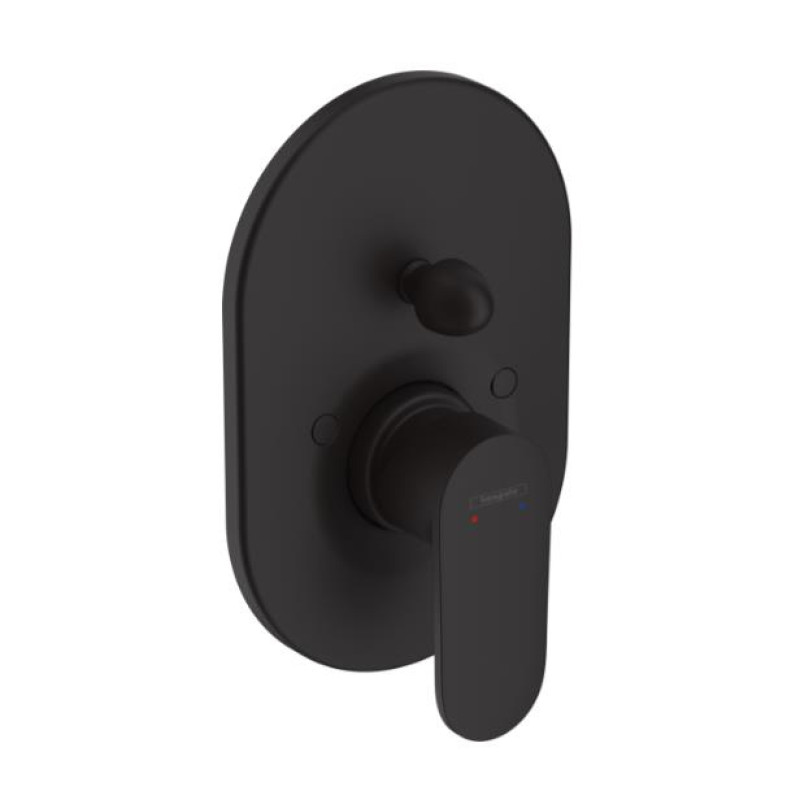 Hansgrohe iebūvējamā vannas maisītāja Vernis Blend virsapmetuma daļa, matēta melna