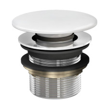 PAA izplūde ar dekoratīvo vāciņu, balta silkstone