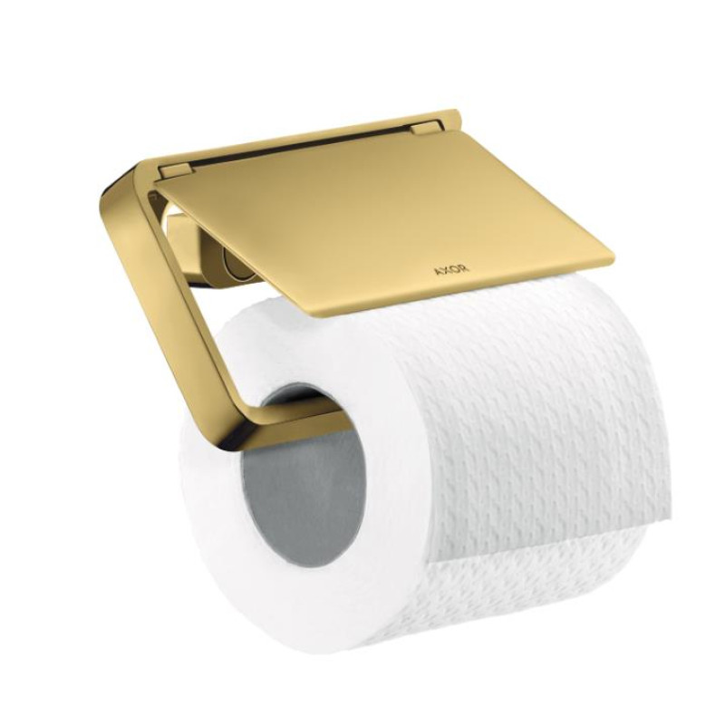 Hansgrohe tualetes papīra turētājs ar vāciņu Axor Universal, polished gold optic