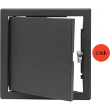 Europlast revīzijas lūka iekšdarbiem metāla, 200x200mm CLICK, antracīts