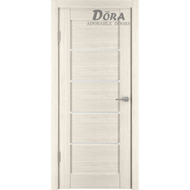 Dora Horizontal-1 Durvju Komplekts - Vērtne, Kārba, 2 Eņģes, Ar Polipropilēna Pārklājumu, Kapučīno O80x200cm
