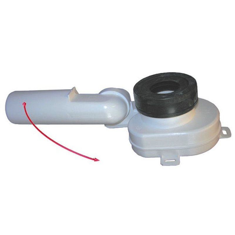 H&L pisuāra sifons, d=50 mm, plastmasa, balts