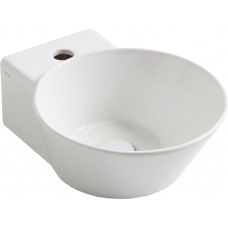 Simas Wave izlietne 33.5x43cm, apaļa, pie sienas/uz virsmas, balta - gab.