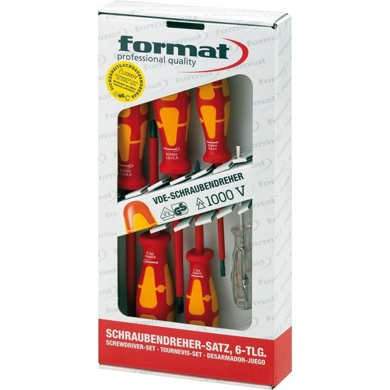 EDE Skrūvgriežu VDE 1000V komplekts 6 daļas FORMAT - gab.
