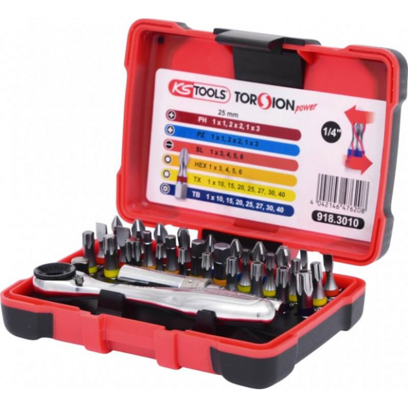Kstools 32 daļu instrumentu komplekts KS TOOLS TorsionPower 1/4