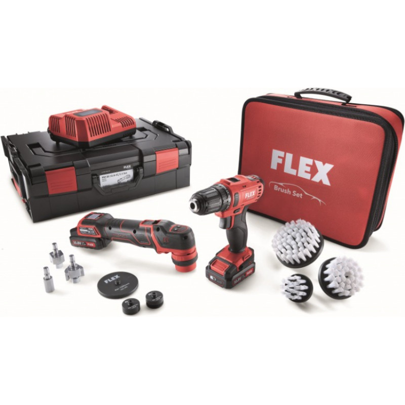 Flex Akumulatora instrumentu un tīrīšanas birstīšu komplekts FLEX