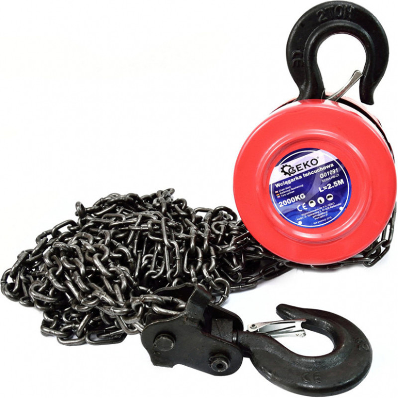 Geko Ķēdes vinča 2T, 2.5m, 8mm GEKO