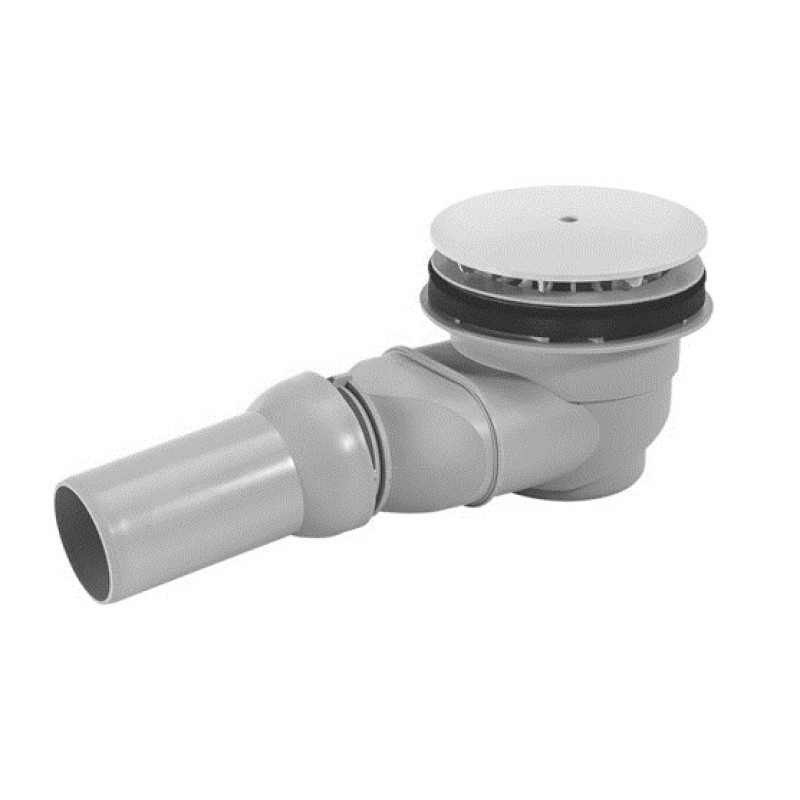 Duravit dušas paliktņa sifons, d=90x50 mm, horizontāls, plastmasa, balts