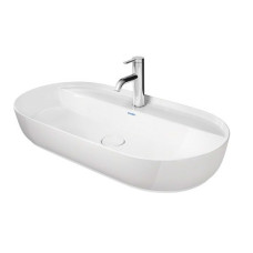 Duravit izlietne Luv, 800x400 mm, uz virsmas, slīpēta apakša, bez pārplūdes, balta DuraCeram