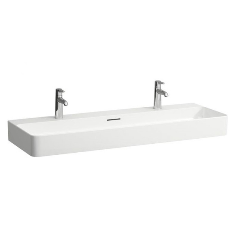 Laufen izlietne Val, 1200x420 mm, uz virsmas, 2 maisītāja caurumi, balta SaphirKeramik