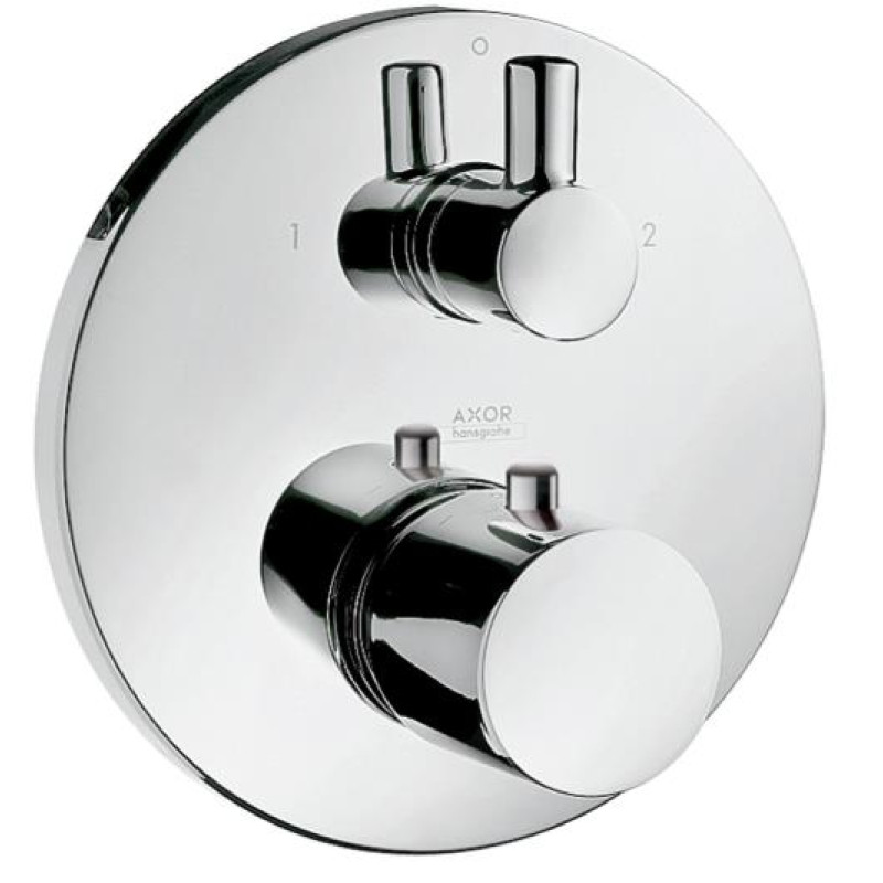 Hansgrohe iebūvējamā termostata Axor Uno² virsapmetuma daļa, ar 2 ceļu pārslēdzēju, hroms