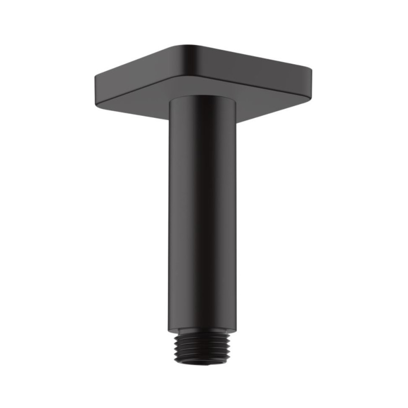 Hansgrohe dušas galvas izvads Vernis Shape, h=100 mm, no griestiem, matēts melns