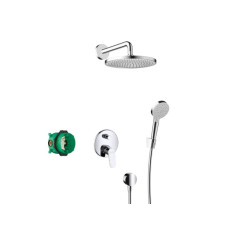 Hansgrohe dušas sistēma ar iebūvējamo dušas maisītāju Crometta S 240 1 jet, hroms