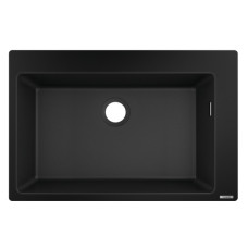 Hansgrohe virtuves izlietne S510-F660, viena bļoda, 750x490 mm, graphite black