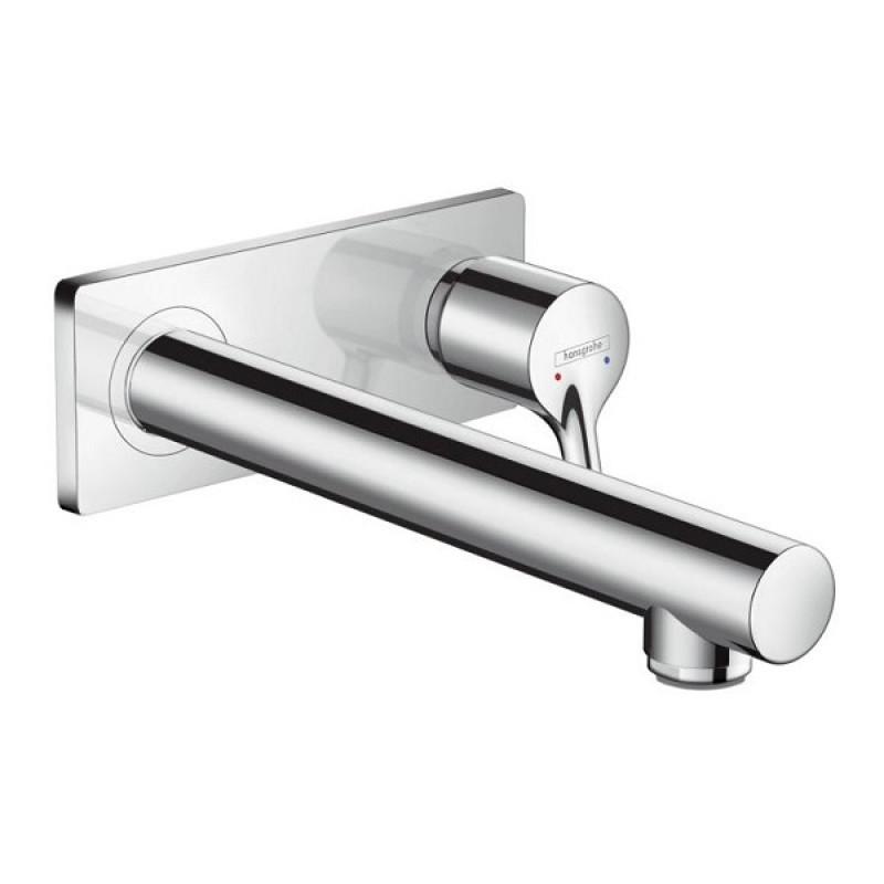 Hansgrohe iebūvējamā izlietnes maisītāja Talis S virsapmetuma daļa, 2 caurumu, iztece 225 mm, no sienas, hroms