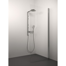 Stikla Serviss dušas siena Lisa, 800 mm, h=2000, hroms/caurspīdīgs stikls