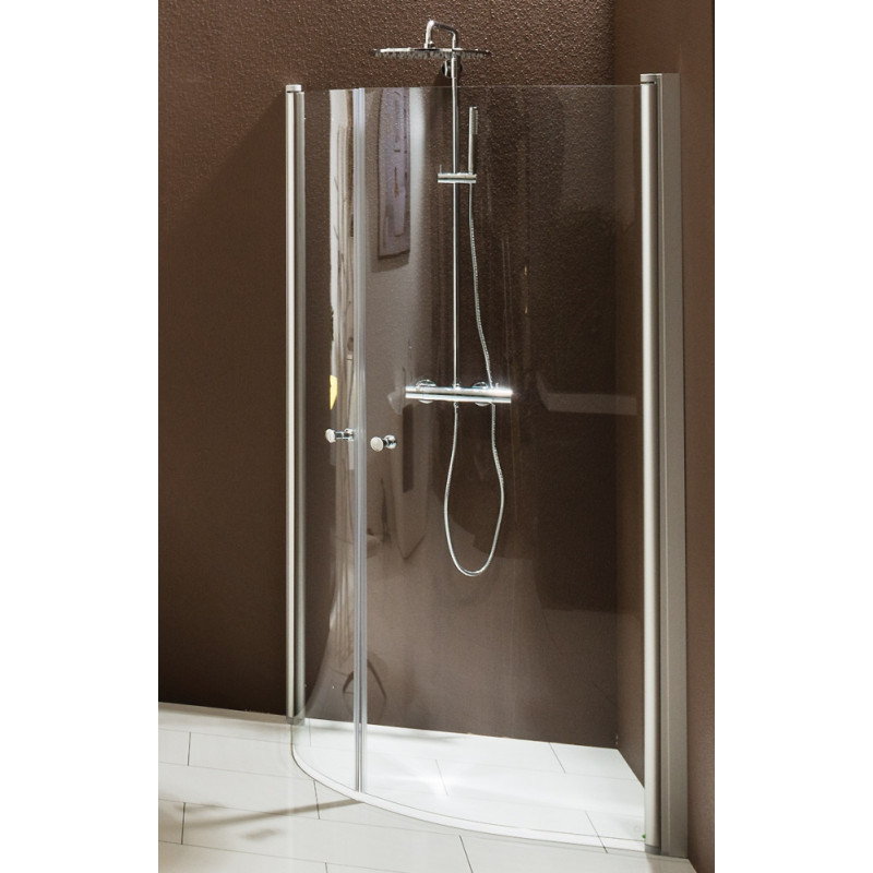 Balteco dušas stūris Arc, 900x900 mm, h=1900, r=500, matēts/caurspīdīgs stikls