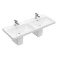 Villeroy & Boch izlietne Avento, 1200x470 mm, dubultā, 2 maisītāja caurumi, balta
