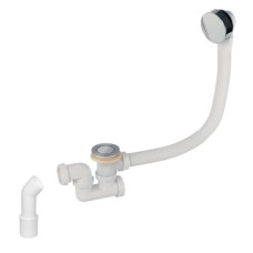 Wirquin vannas sifons, d=40/50 mm, 600 mm, 55 l/min, plastmasa, balts/hroms