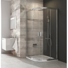 Ravak dušas stūris BLCP4, 900x900 mm, h=1900, r=500, spīdīgs/caurspīdīgs stikls
