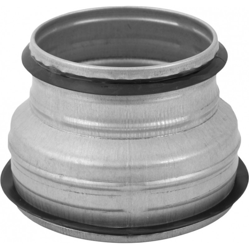 Europlast pāreja metāla, Ø125-Ø100mm ar gumijām, presēts