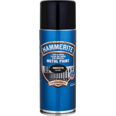 Hammerite Smooth Spīdīga aizsargkrāsa metāla virsmām, aerosols, melna 0.4L